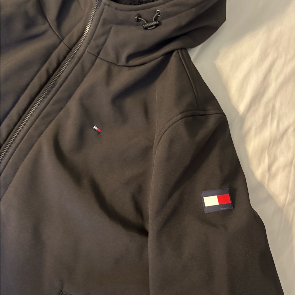 Tommy Hilfiger Men's Dark Hooded Performance Jacket not used